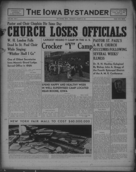 Iowa bystander. volume 45, number 8, August 25, 1938