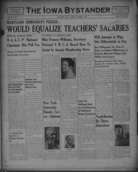 Iowa bystander. volume 45, number 10, October 06, 1938