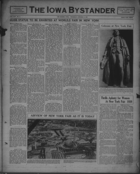 Iowa bystander. volume 45, number 11, October 13, 1938