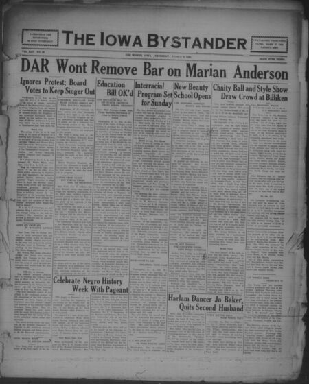 Iowa bystander. volume 45, number 28, February 09, 1939