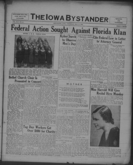Iowa bystander. volume 45, number 41, May 11, 1939
