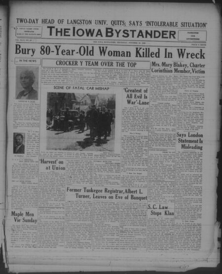 Iowa bystander. volume 46, number 17, October 19, 1939