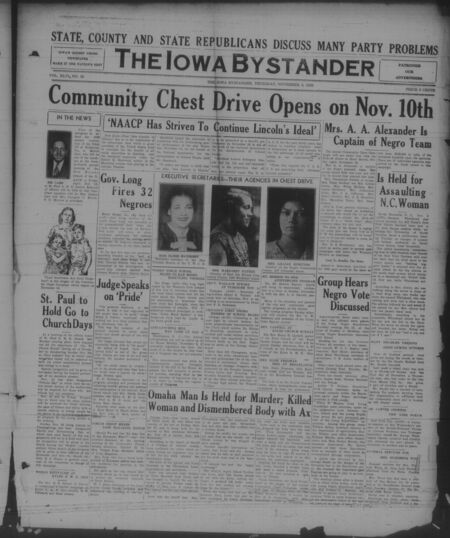 Iowa bystander. volume 46, number 20, November 02, 1939