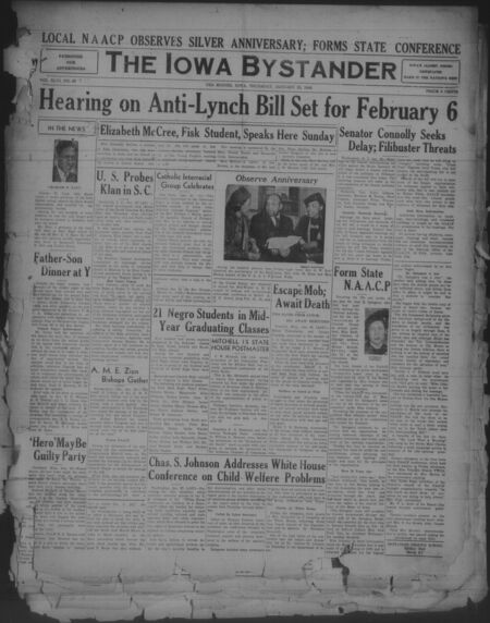 Iowa bystander. volume 46, number 33, January 25, 1940