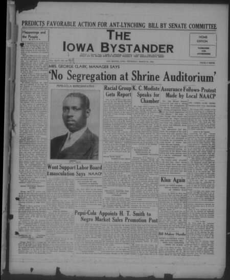 Iowa bystander. volume 46, number 39, March 21, 1940