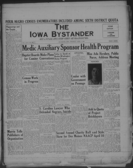 Iowa bystander. volume 46, number 41, April 04, 1940
