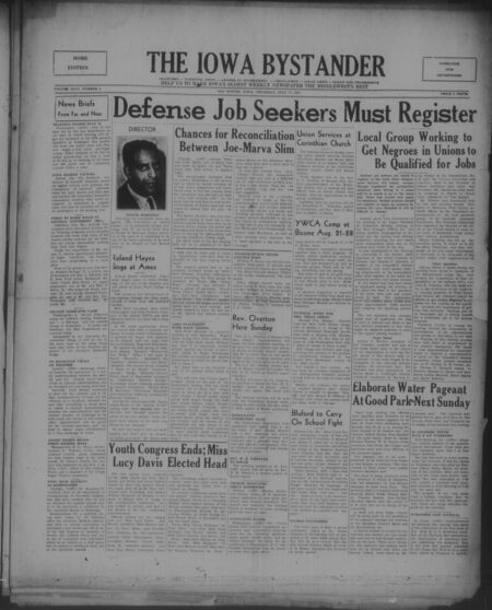 Iowa bystander. volume 46, number 4, July 17, 1941