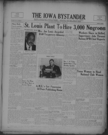 Iowa bystander. volume 46, number 7, August 07, 1941