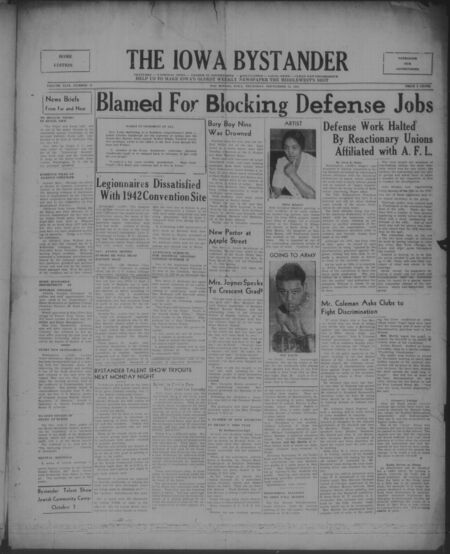 Iowa bystander. volume 46, number 14, September 25, 1941