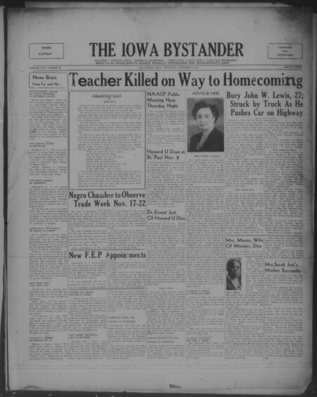 Iowa bystander. volume 46, number 20, November 06, 1941