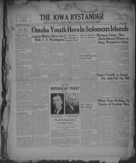 Iowa bystander. volume 48, number 19, October 29, 1942