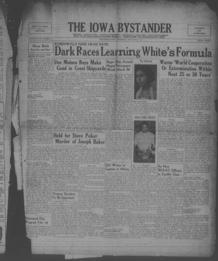 Iowa bystander. volume 48, number 32, January 28, 1943