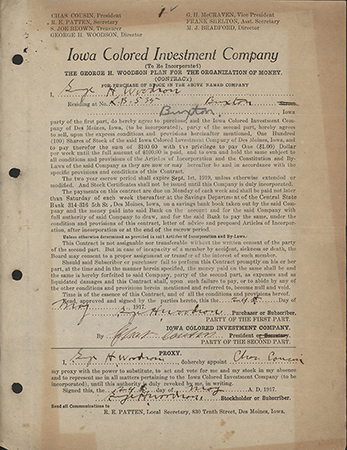 Iowa Colored Investment Company