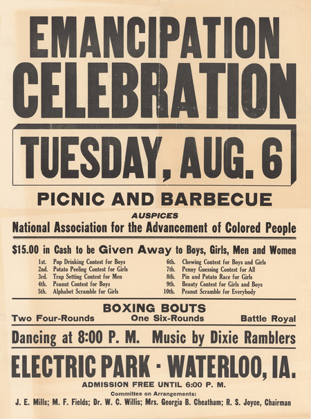 Emancipation Celebration Poster From The 1920S