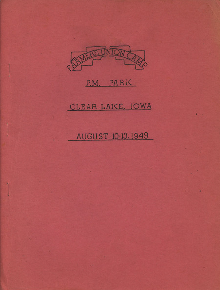 Program for the 1949 Farmers Union Camp in Clear Lake, Iowa.