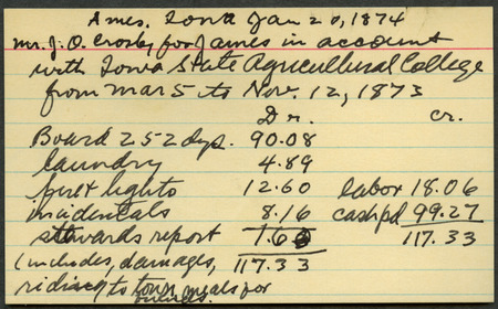 Box 1, Folder 4: Contains both business and personal correspondence from Welch including letters to parents of Iowa State students, friends, and colleagues.