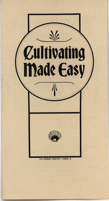 Illustrated advertisement for the Akron Cultivator Company's Kraus Pivot-Axle Cultivator detailing its features.