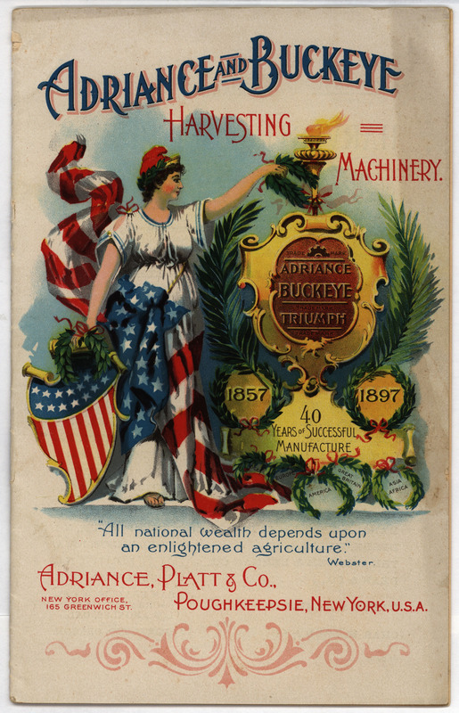 Catalog describing the products offered by Adriance, Platt and Company with illustrations.