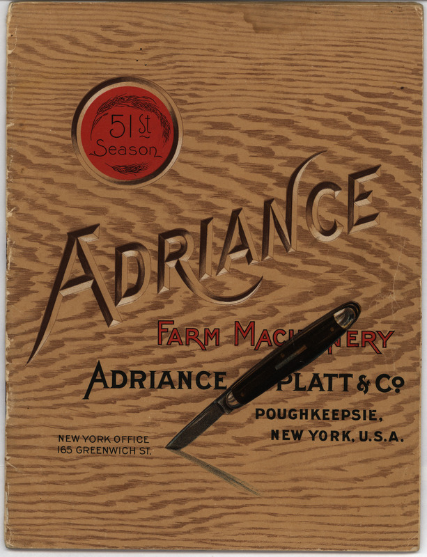 Catalog describing the products offered by Adriance, Platt and Company and their features with detailed illustrations.
