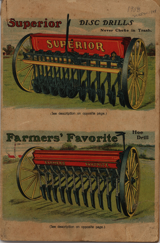 Almanac from 1904 by the American Seeding Machine Company with information on the seasonal changes and forecasts as they relate to agriculture.