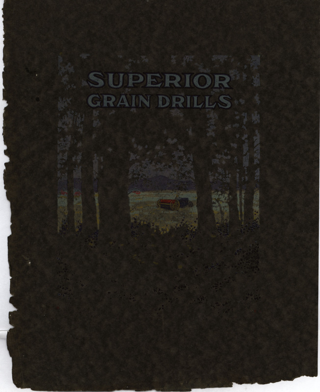 Catalog from 1918 by the American Seeding Machine Company describing the Superior Grain Drills product line including illustrations.