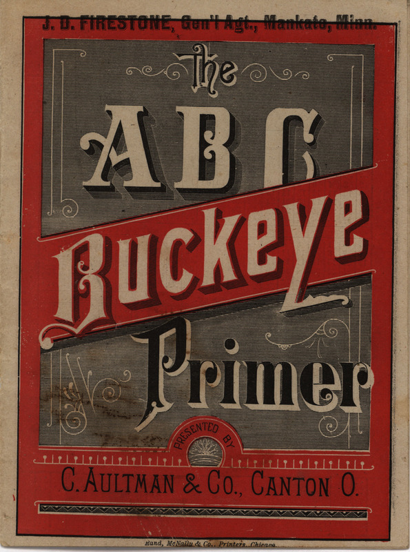 Catalog from the C. Aultman and Company describing their ABC Buckeye Primer product line, includes illustrations.