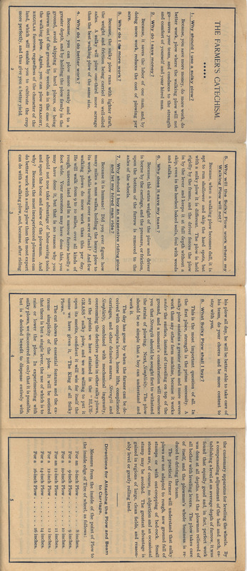 Illustrated catalog describing the bluegrass sulky plow offered by B. F. Avery and Sons.