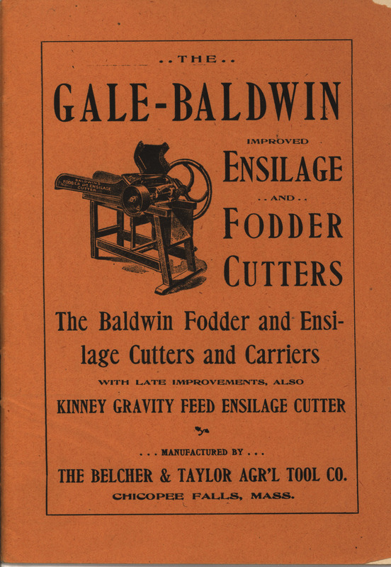 Catalog describing the agricultural products offered by Belcher and Taylor Agricultural Tool Company, includes illustrations.