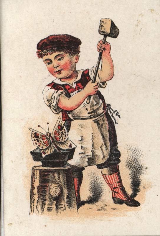 Illustrated advertisement card for Hillside and Cast Plows from Bissell Chilled Plow Works.