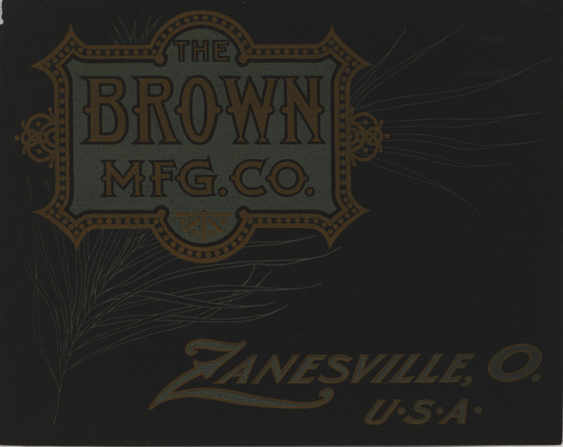 Illustrated catalog describing the agricultural implements offered by Brown Manufacturing Company in 1905.