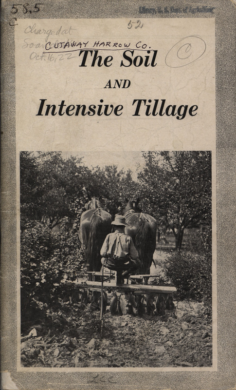 Catalog describing the benefits of Cutaway Harrow Company products for soil tillage from 1922.