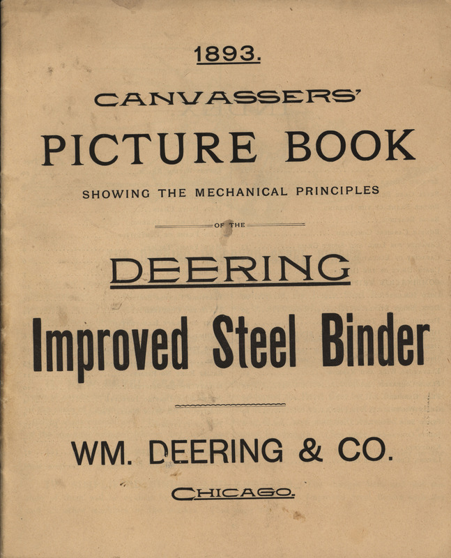 Illustrated catalog showing the parts and operations of the steel binder offered by WM. Deering and Company in 1893.