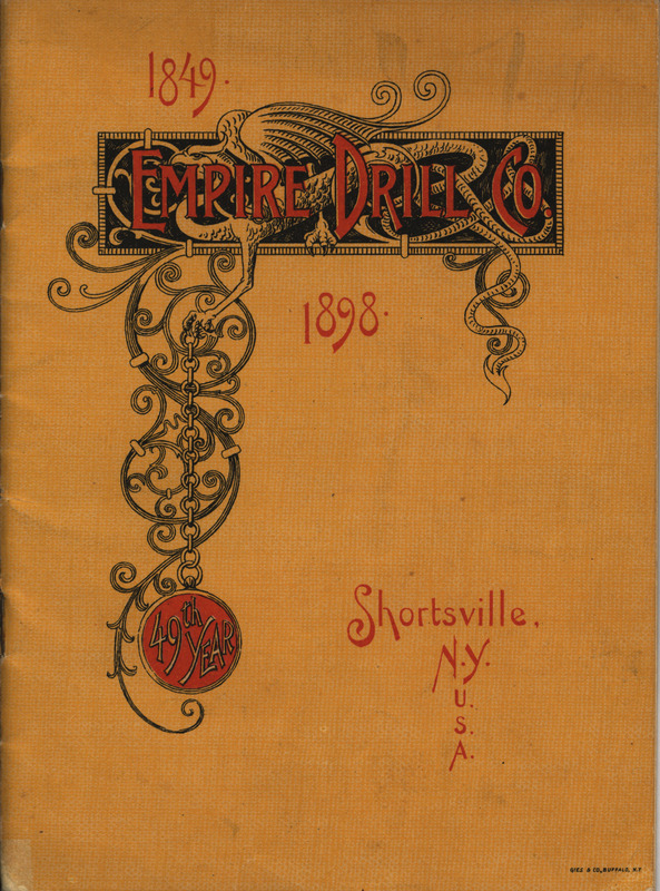 Illustrated catalog describing the agricultural products offered by Empire Drill Company in 1898.