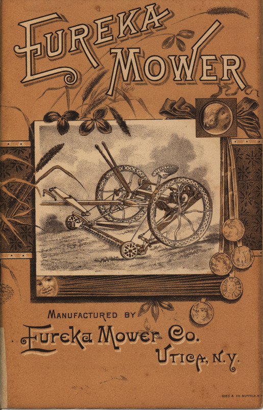 Illustrated catalog describing the agricultural implements and related products offered by Eureka Mower Company in 1890.