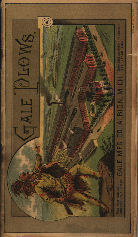 Illustrated catalog for the plows offered by the Gale Manufacturing Company.