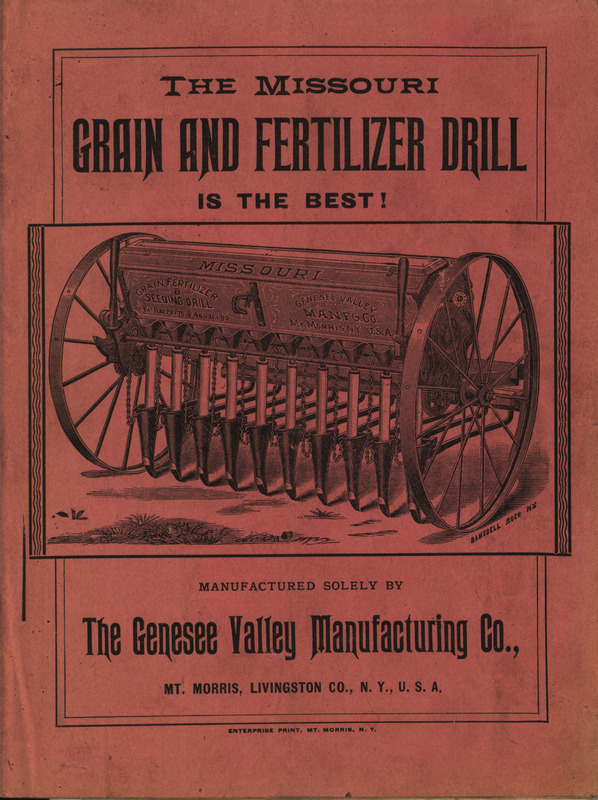 Illustrated catalog for the agricultural implements offered by the Genesee Valley Manufacturing Company in 1891.