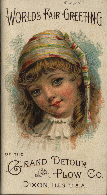 Illustrated pocket catalog describing the agricultural implements offered by Grand Detour Plow Company in 1893.