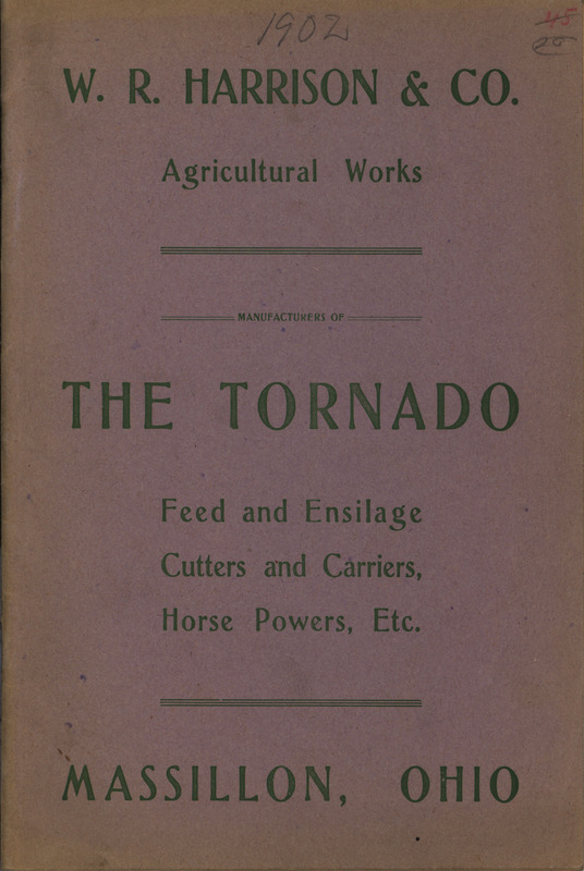 Illustrated catalog describing the agricultural works offered by W. R. Harrison and Company in 1902.