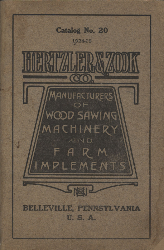 Illustrated catalog describing the farm implements offered by Hertzler and Zook Company in 1924.