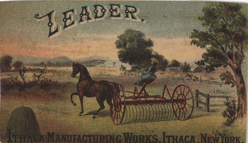 Illustrated card advertising products made by the Ithaca Manufacturing Company.