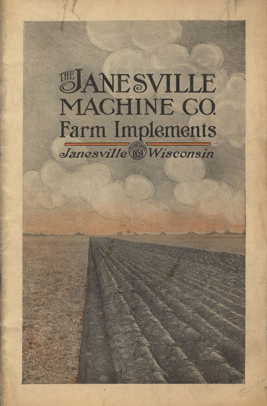 Illustrated catalog promoting the products manufactured by the Janesville Machine Company.