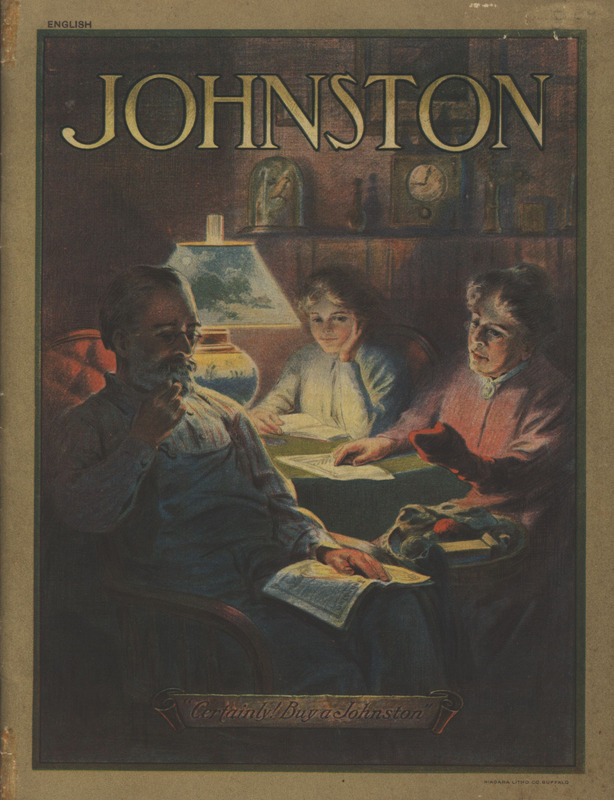 Illustrated catalog describing the farm machinery offered by The Johnston Harvester Company.