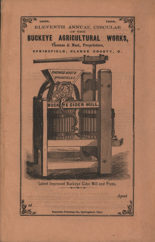 Illustrated agricultural machinery catalog from the Buckeye Agricultural Works.