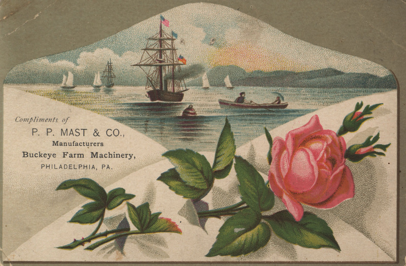 Illustrated advertisement card for P. P. Mast and Company.