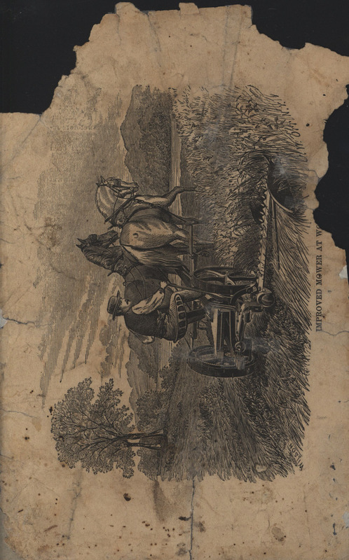 Illustrated advertisement describing the agricultural implements offered by McCormick Mowers and Reapers.