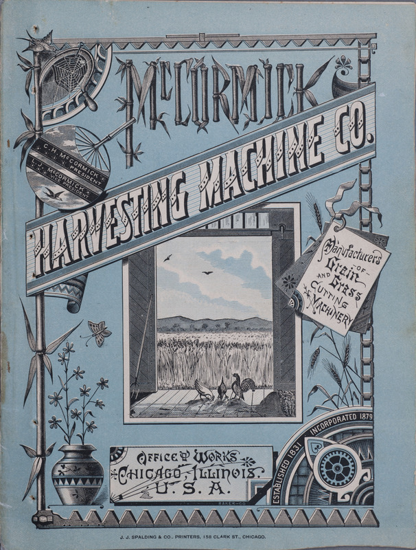 Illustrated catalog describing the agricultural implements offered by McCormick Harvesting Machine Company in 1880.
