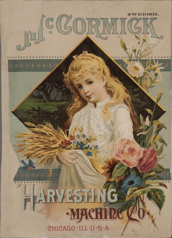 Illustrated catalog in Swedish advertising the products manufactured by McCormick Machine Company.