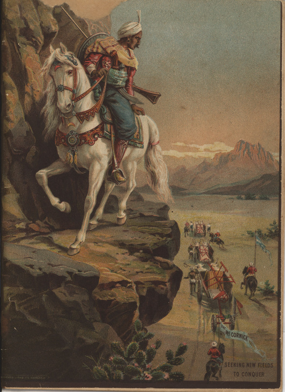 Illustrated catalog describing the agricultural implements offered by McCormick Harvesting Machine Company in 1889.