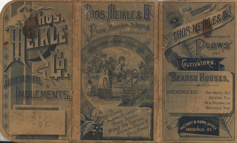 Illustrated catalog describing the agricultural implements offered by Thos. Meikle and Company.