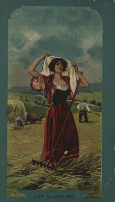 Illustrated advertisement card for Johnston Machinery.